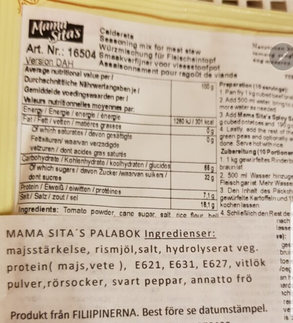 mama sita’s , caldereta spicy sås mix - Bild 2