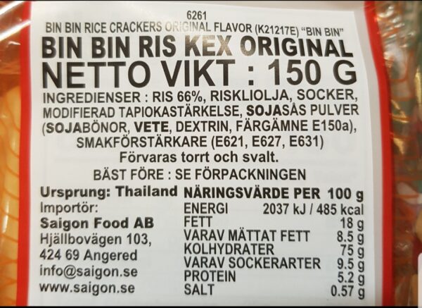 Bin Bin - Riskex Original - Rice Crackers Natural - Bild 3