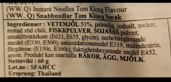 Wai Wai -  Instant Nudlar Tomklong - Instant Noodle Tomklong - Bild 3