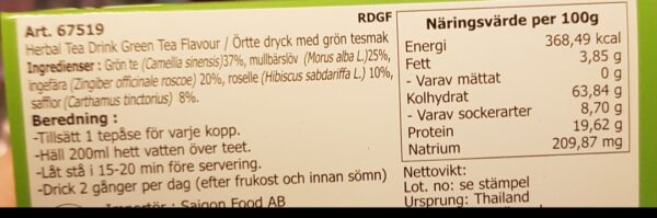 Ranong - Örtte Med Grönt Te - Herbal Te With Green Tea - Bild 3