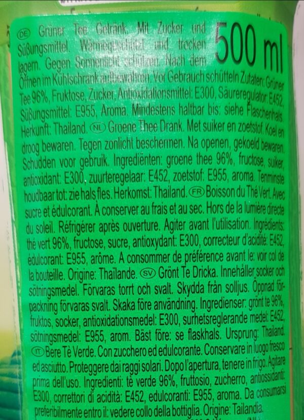 Oishi - Green Tea Original - Grönt te dricka original - Bild 3