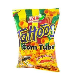 W.L Foods -Tattoes Corn tube – Spicey cheese –  Chili och ost majs tuber